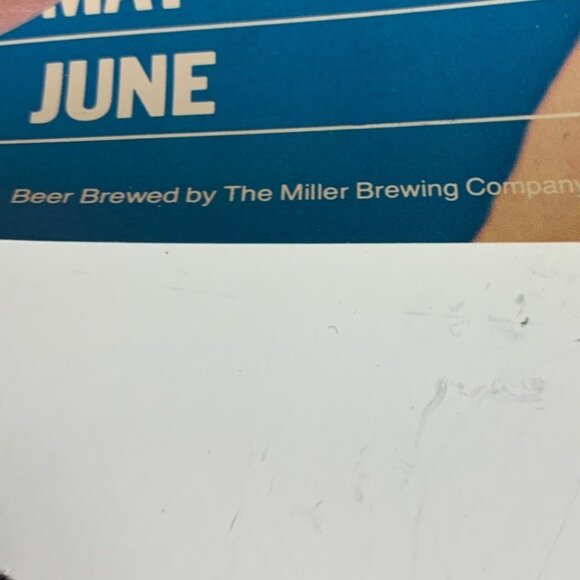 Vintage 1984 Miller Beer Poster Calendar Sexy Model Mancave Bar Nostalgia Slogan - Picture 9 of 12